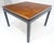 Mid-Century Modern Parquetry Teak Top 28x28" Square Top Black Lacquer Top Side End Table MINT For Sale - Image 3 of 13