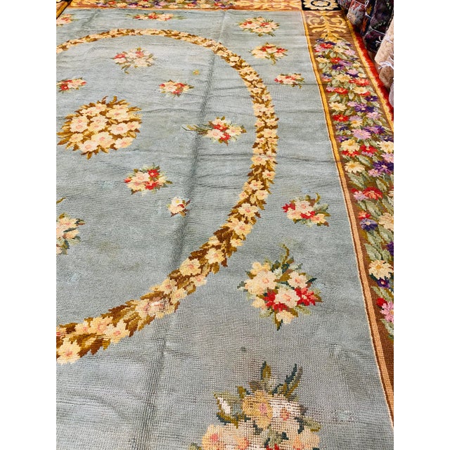 Textile 1900 Size European Franch Design Savonnerie Rug. For Sale - Image 7 of 11