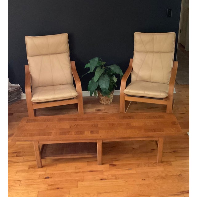 MidCentury Lane Surfboard Coffee Table Extra Long With Cane Shelf