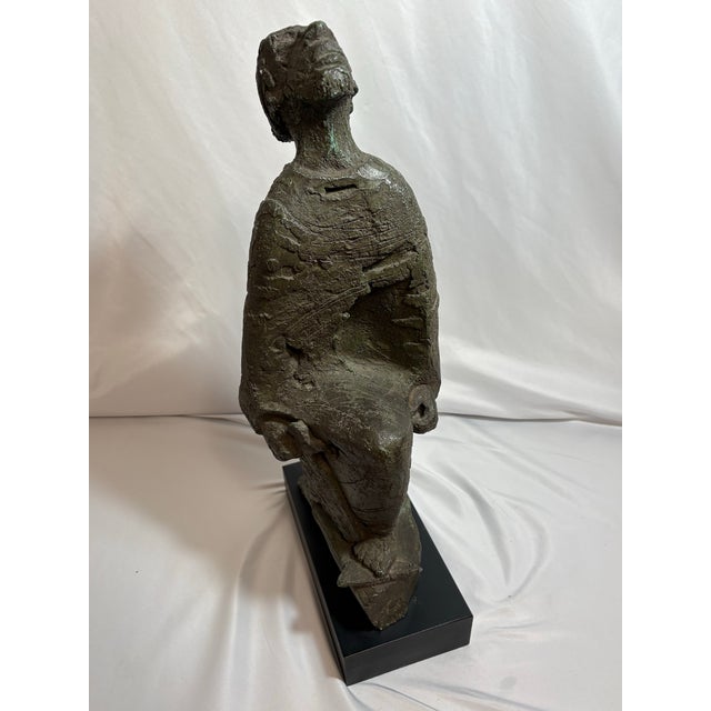 Gray Vintage Ellen Lord by Austin Productions, Signed Cast Metal Sculpture 1960's For Sale - Image 8 of 9