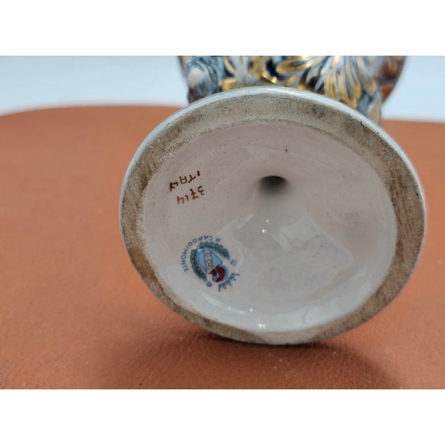 Gold Goblet Vase from Capodimonte, 1950s-1970s For Sale - Image 8 of 9