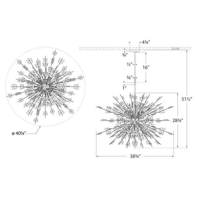 Transitional Julie Neill for Visual Comfort Signature Farfalle Large Chandelier in Gild For Sale - Image 3 of 3