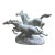 Vintage 60s Hutschenreuther Germany Porcelain Galloping Stallion Horses Lg Statue Sculpture For Sale