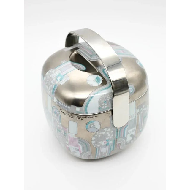Metal German Suomi Ice Bucket by Eduardo Paolozzi & Timo Sarpaneva for Rosenthal Studio-Line, 1970s For Sale - Image 7 of 12