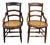 Antique Victorian Curved Ladder Back Hand Caned Armchairs - Pair For Sale