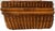 Vintage Handwoven Wicker Suitcase Picnic Basket Hamper With Leather Strap and Brass Turn Lock Closure For Sale In Portland, ME - Image 6 of 10