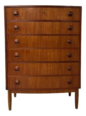 Danish Teakwood Curved Chest of Drawers, 1960s