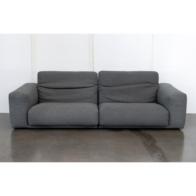 Hay Mags Soft Low Gray Fabric Upholstered Sofa For Sale - Image 10 of 12