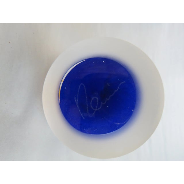 1990s 1990s Remigijus Kriukas Art Glass Paperweight Handmade Artist Signed 'Remis' For Sale - Image 5 of 7