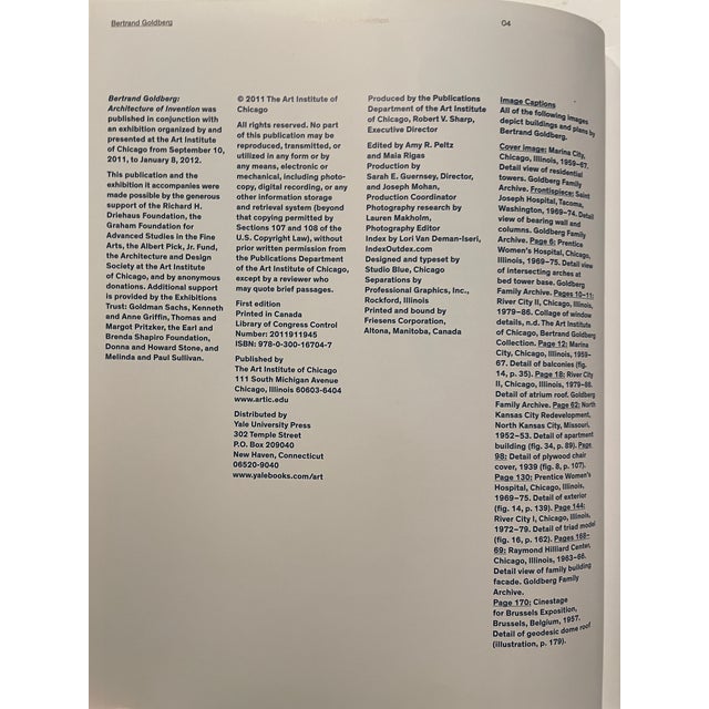 2010s 2011 Bertrand Goldberg Architect of Invention Chicago Hardcover For Sale - Image 5 of 5