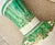 Late 20th Century Vintage Chinoiserie Famille Verte Green and White Hand Painted Porcelain Baluster Vase Table Lamp on a Black Wood Base For Sale - Image 5 of 12