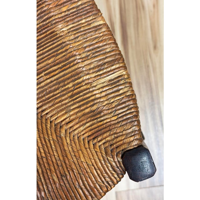 Antique Carved Wood French Country Rush Seat Dining Chairs, Set of 6 For Sale - Image 17 of 18