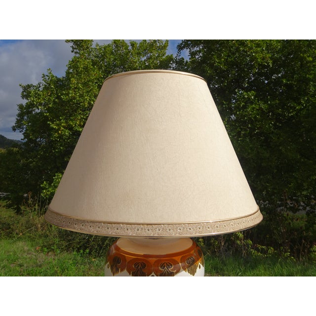 Brown Large Table Lamp by Louis Drimmer, 1970s For Sale - Image 8 of 18