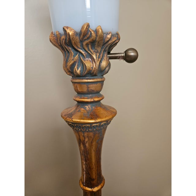 Hollywood Regency Stiffel Torchiere Floor Lamps - A Pair For Sale - Image 3 of 9