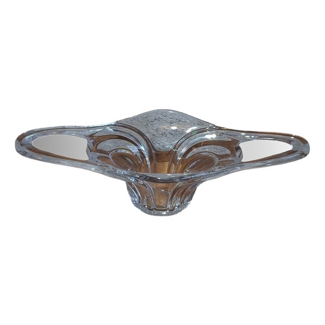 Crystal Centerpiece Bowl from Vannes, 1950s For Sale