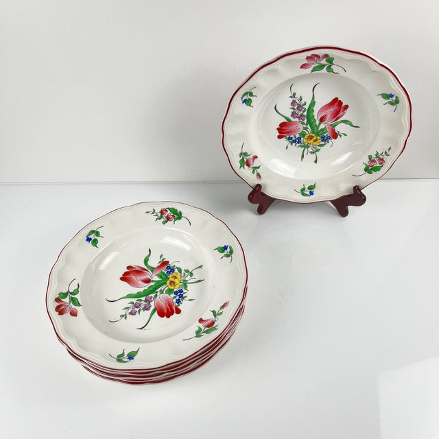1980s Vintage Streetlight Soup Plates from KG Lunéville, 1950s, Set of 6 For Sale - Image 5 of 8