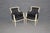 Elevate your interior with this stunning pair of French Louis XV style bergère chairs, newly upholstered and beautifully...