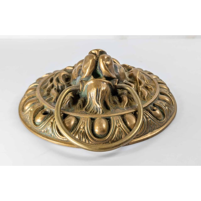 19th Century Oversize Large Bronze Lion's Head Door Knocker For Sale In New York - Image 6 of 10