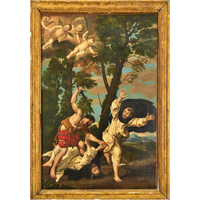 Italian School Artist after Domenichino, Martyrdom of St Peter, 18th Century, Oil on Canvas For Sale - Image 7 of 7