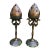 1970s Bronze Flame Incense Burners- a Pair For Sale