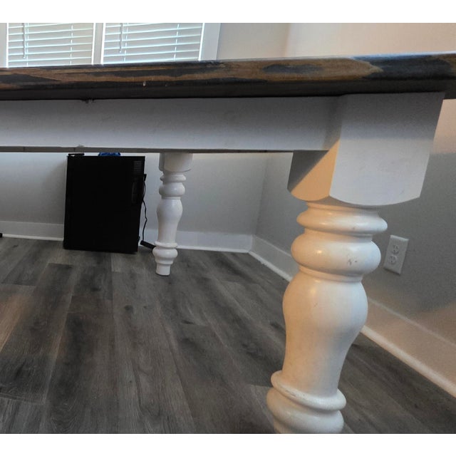 Large Farmhouse Style Dining Table For Sale - Image 9 of 12