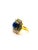 Bochic “Orient” Vintage Rose Cut Diamond & Tanzanite Ring Set 18K Gold & Silver For Sale In New York - Image 6 of 11