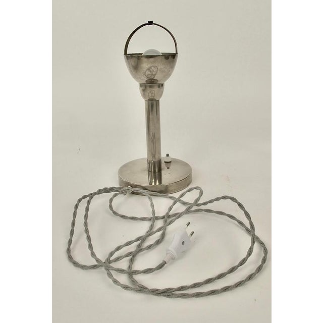 Bauhaus Desk Lamp in Chrome, Czechoslovakia, 1930s For Sale - Image 9 of 16