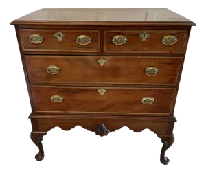 Antique George III Mahogany Chest on Stand, 1800s