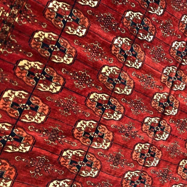 Antique Turkmen Tekke Rug | Allover Design | 8x11 For Sale - Image 4 of 8