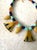 Art Deco Metropolitan Museum of Art Gold Tone and Glass Museum Collection Beaded Necklace For Sale - Image 3 of 4