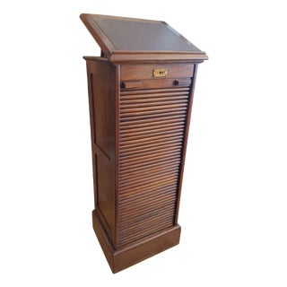 Wooden Filing Cabinet with Shutter from Franzi, Italy, 1950s For Sale