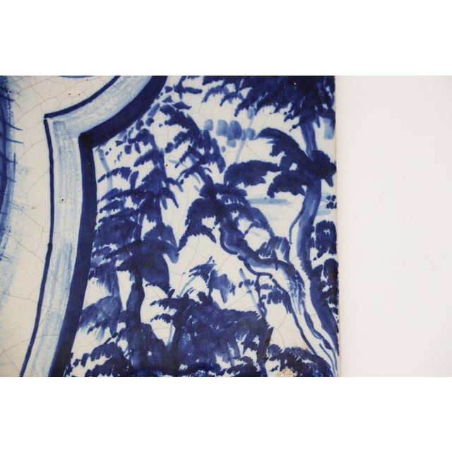 Baroque 19th Century Set of Two Tiles Depicting Branches of Trees, Portuguese Baroque For Sale - Image 3 of 13