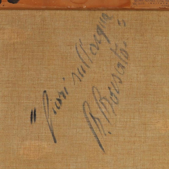 Renato Borsato, Modern Painting, 1957, Oil on Canvas For Sale - Image 10 of 12