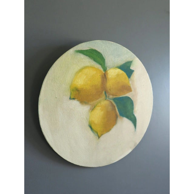 2010s Contemporary 'Lemons' Original Mini Impressionist Still Life Oil Painting, Unframed For Sale - Image 5 of 8