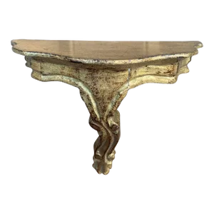 Vintage Italian Giltwood Wall Sconce Shelf