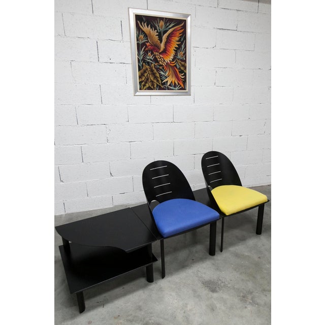 1980s Armchairs and Coffee Table by Patrice Bonneau Genexco, 1980, Set of 3 For Sale - Image 5 of 18