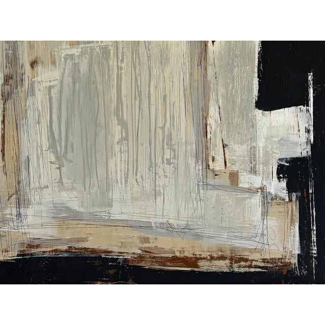 "Foundation" Black Abstract Art, Original Large Contemporary Modern Painting by JTS For Sale In Minneapolis - Image 6 of 11