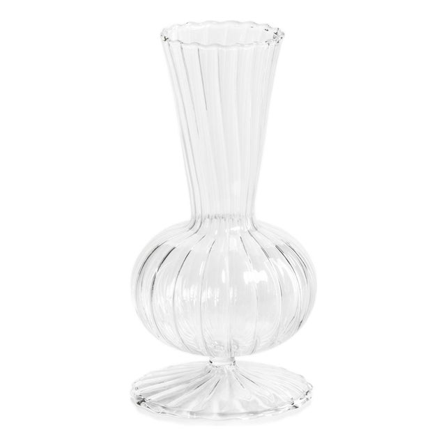 Marjorie Optic Glass Vases, Set of 2 For Sale