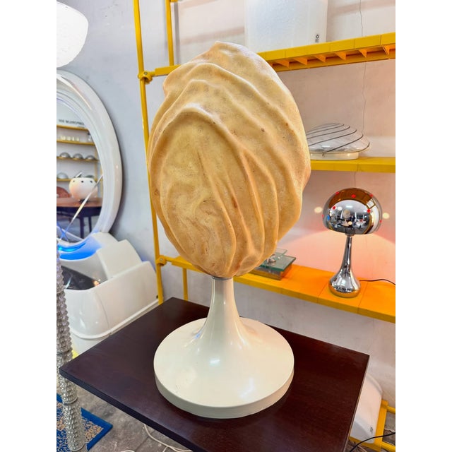 Metal Sculptural Fiberglass Table Lamp, 1970s For Sale - Image 7 of 10