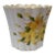 Mid-Century Modern Vee Jackson Yellow Floral Ceramic Cachepot Planter, Signed by Artist For Sale