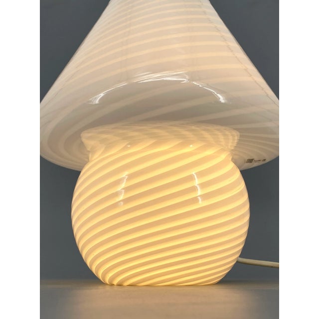 Cream Mushroom Lamp in Murano Glass by Vetri Murano, Italy, 1970s For Sale - Image 8 of 12