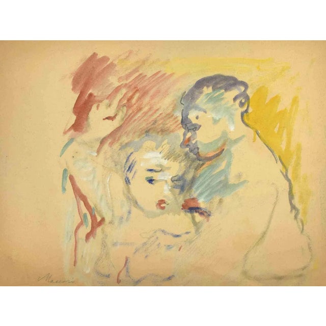 The German in the Brewery is a Pencil Drawing realized by Mino Maccari (1924-1989) in 1950s. Hand signed and titled on the...