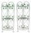 Green Tole Folding Corner Shelving Units, Pair For Sale