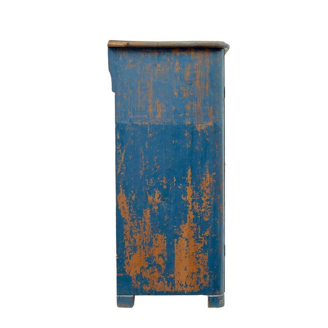 Rustic Antique Scandinavian Rustic Painted Cabinet, 1830 For Sale - Image 3 of 10