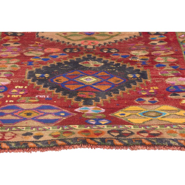 Mid 20th Century Vintage Persian Shiraz Rug - 03'05 X 04'11 For Sale - Image 4 of 9