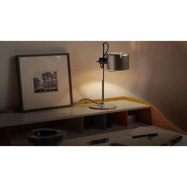 Mid-Century Modern Joe Colombo Model #2201 "Mini Coupé" Table Lamp in Yellow for Oluce For Sale - Image 3 of 11