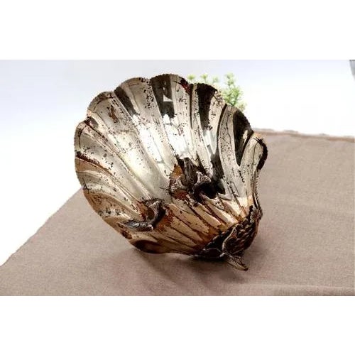 Silver Shell-Shaped Fruit Bowl, in Very Good conditions. Designed 1920 to 1949 This piece has an attribution mark, I am...