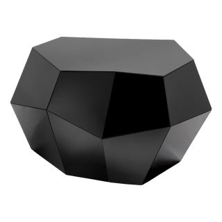 Three Rocks Medium Coffee Table in Black Glass from Insidherland For Sale