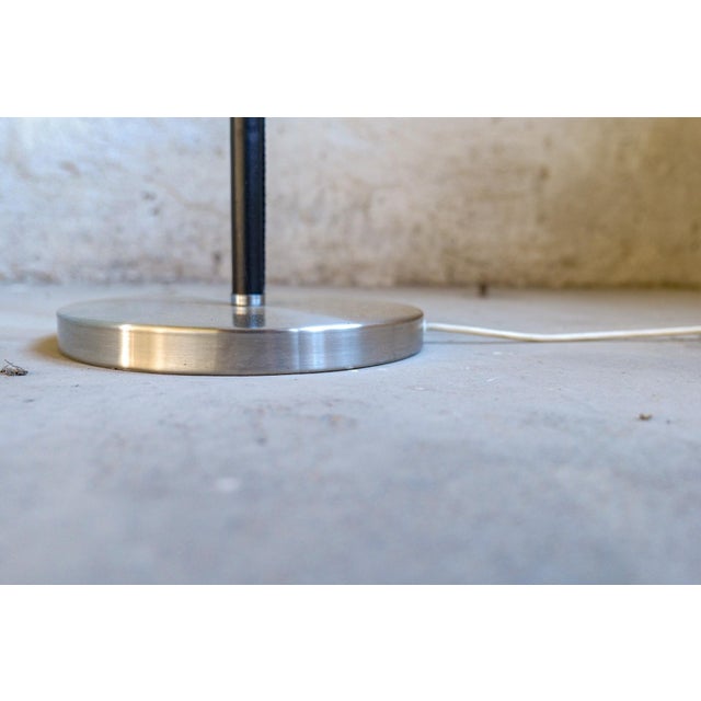 Mid-Century Leather Chrome Floor Lamp from Atelje Lyktan, Sweden, 1960s For Sale - Image 11 of 18