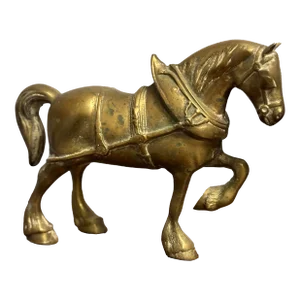 Vintage English Brass Horse